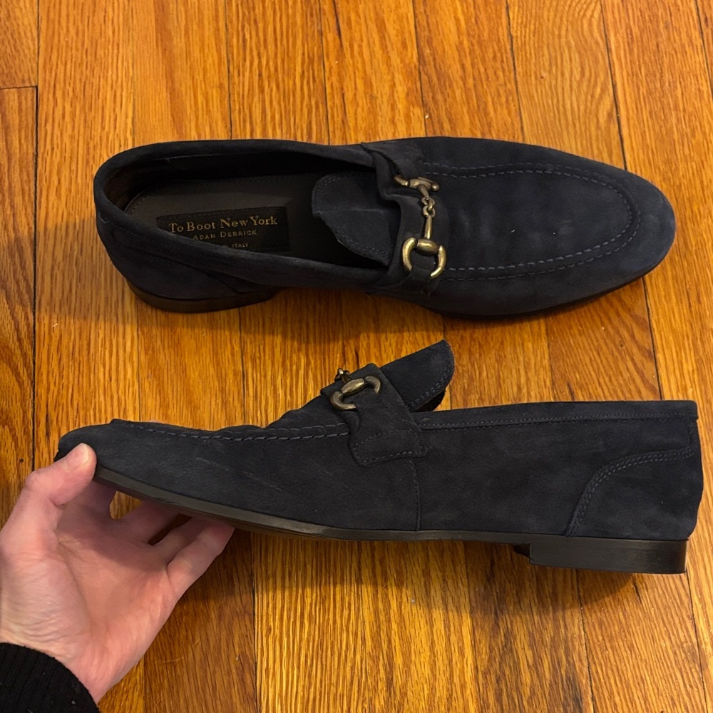 To Boot Dark Blue Loafers with Metal Accent - Picture 6 of 12